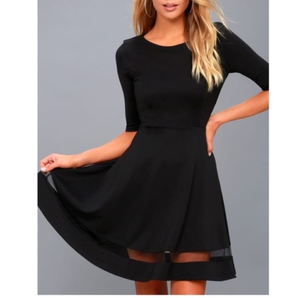 Lulus Dresses & Skirts - Lulu's "Sheer Factor" Black Dress